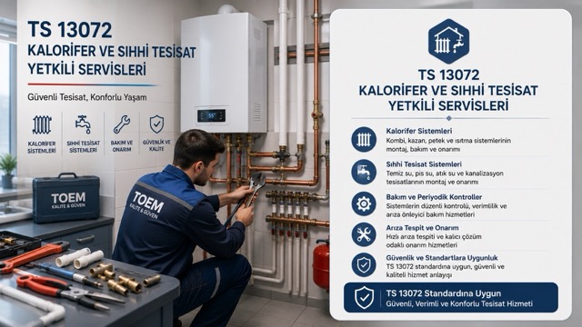 TS 13072 Kalorifer ve Sıhhi Tesisat Yetkili Servisleri